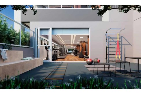 Brooklin Bricks - Perspectiva ilustrada do Outdoor Fitness