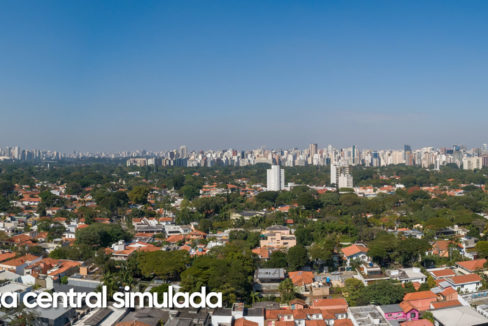 Vista Áerea Simulada do 18º Andar do P11 Pinheiros