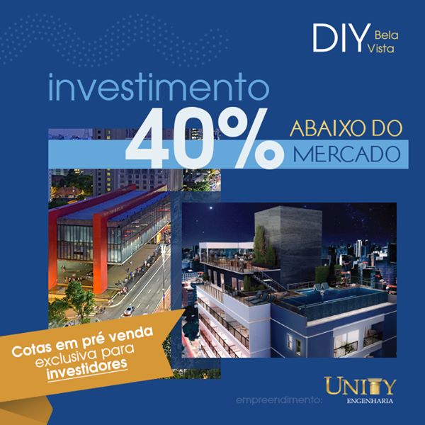 DIY Bela Vista: Investimento com 40% de desconto para Investidor.
