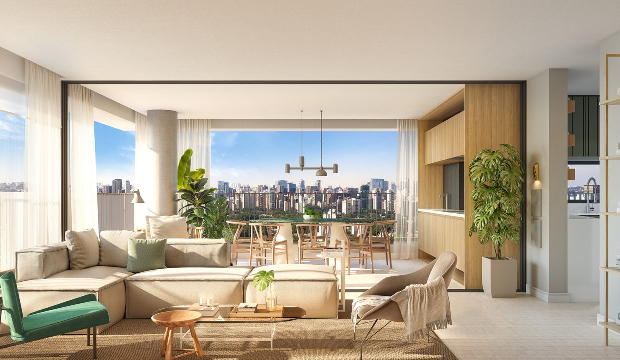 LIVING 134 M² - Empreendimento ESQUINA Pinheiros da Nortis