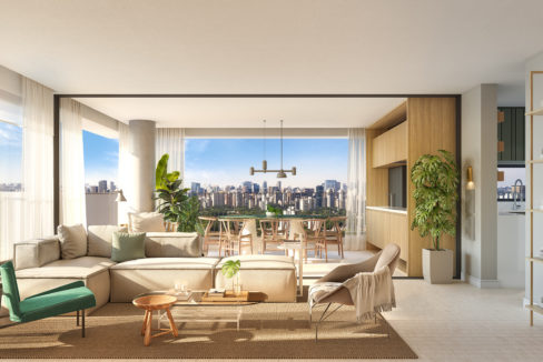 LIVING 134 M² - Empreendimento ESQUINA Pinheiros da Nortis