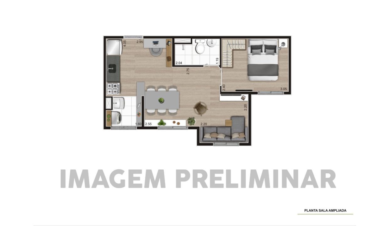 Planta Opção 4 - Lançamento Lets Cassandoca Mooca da Econ