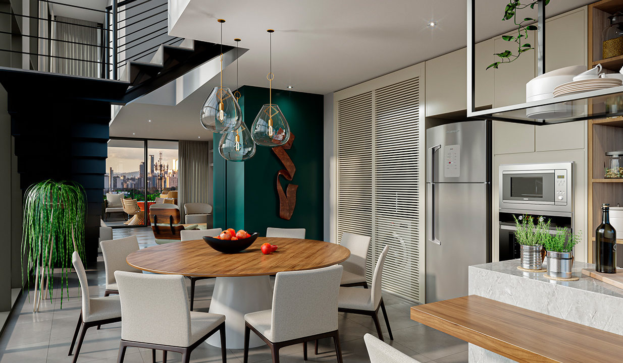 Perspectiva Artistíca da Unidade Super Duplex 152m² - ARTEM Anália Franco