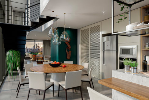 Perspectiva Artistíca da Unidade Super Duplex 152m² - ARTEM Anália Franco