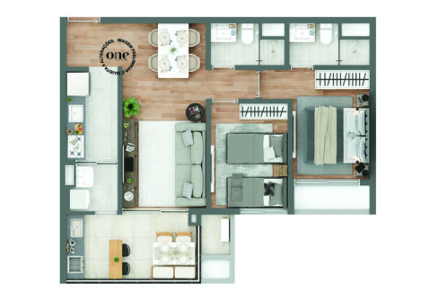 Opção 3 - Apartamento de 69m² do MODERN Vila Clementino